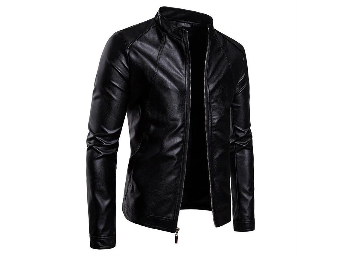 Cafe Racer Black Jacket for Men's Black Leather Jacket
