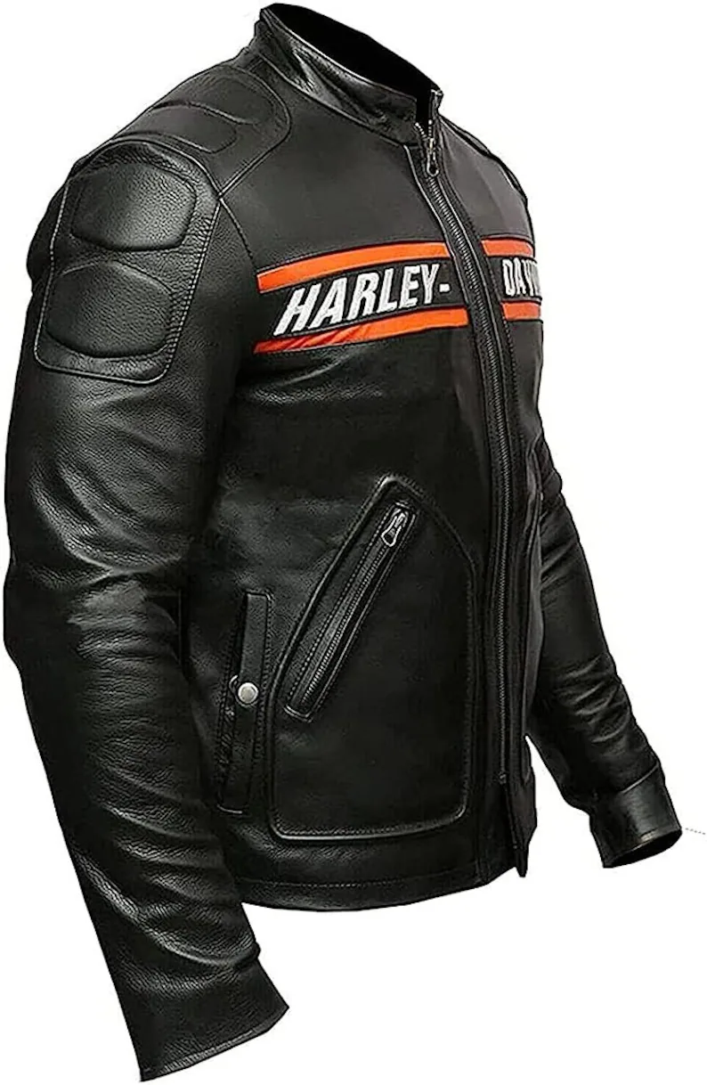 Harley Davidson Motorcycle Jacket for Men's Black Leather Jacket