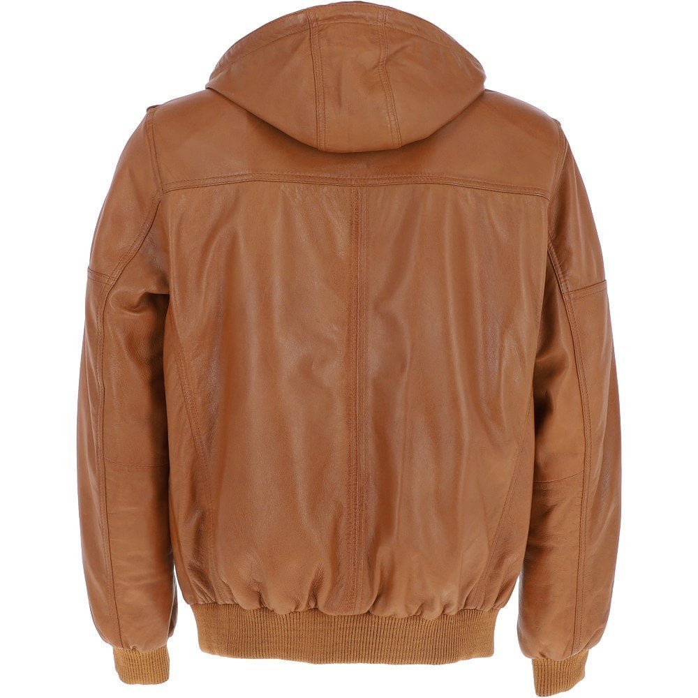 Tan Brown Bomber Jacket for Men’s Brown Leather Jacket