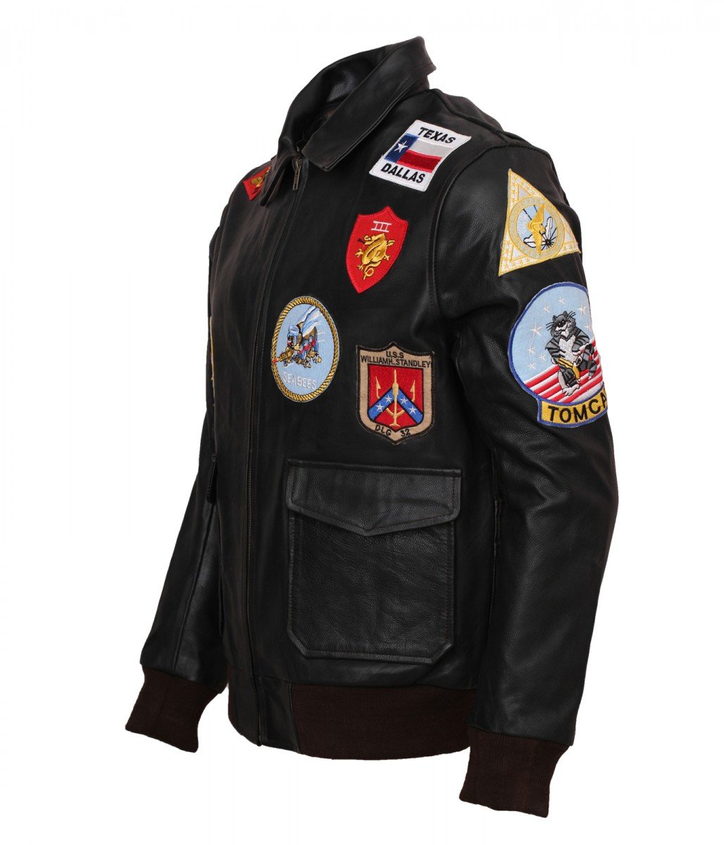 Top Aviator Leather Jacket for Men's Black Leather Jacket