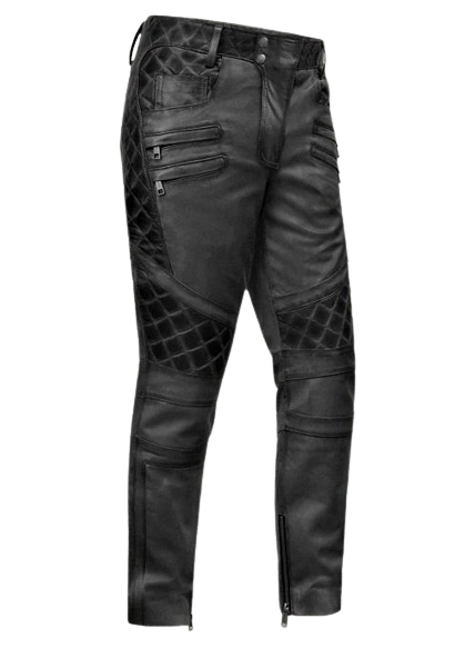 Black Leather Pant for Men's Charcoal Designer Leather Pant