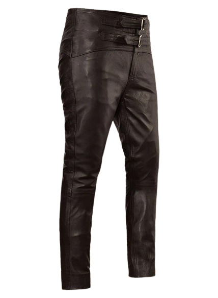 Dark Brown Leather Pant for Men Jim Morrison Leather Pant