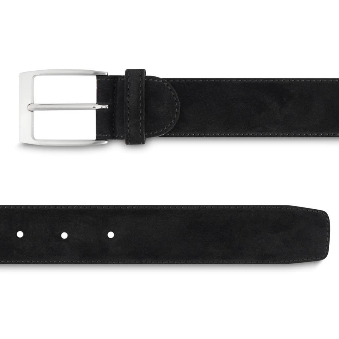 Black Suede Leather Belt For Men's Leather Belt