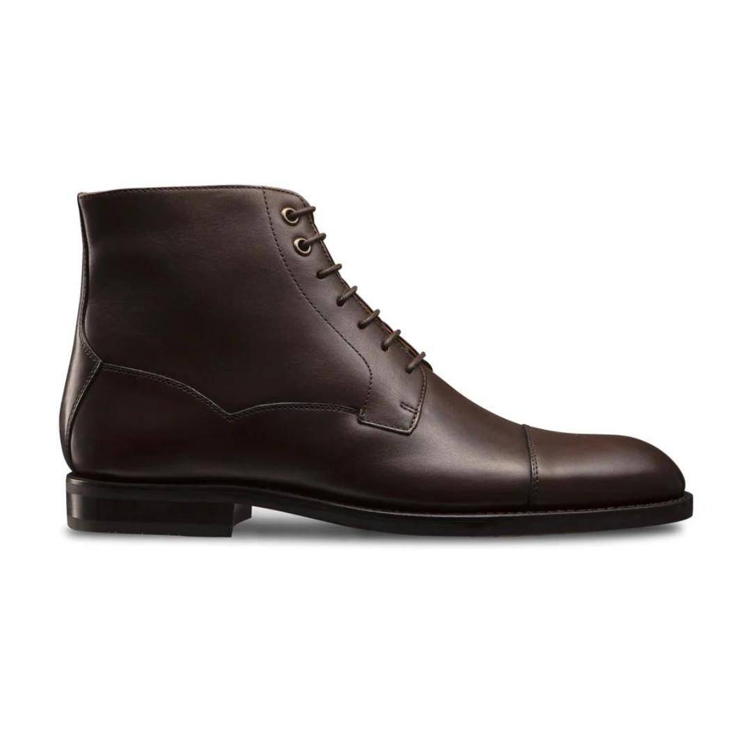 Brown Derby Boots for Men's Leather Ankle Boots