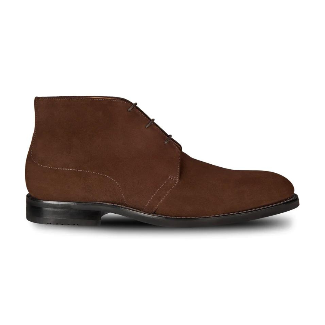 Brown Suede Chukka Boots for Men's Leather Ankle Boots