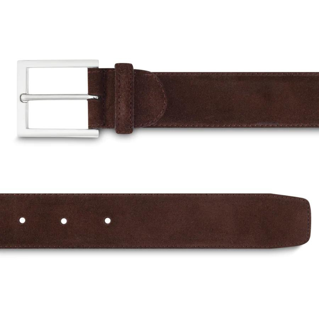 Brown Suede Leather Belt For Men's Leather Belt