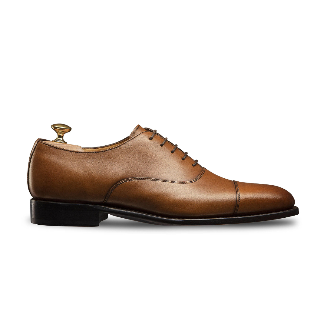 Oxford Armagnac Dress Shoes for Men's Cap Toe Formal Shoes