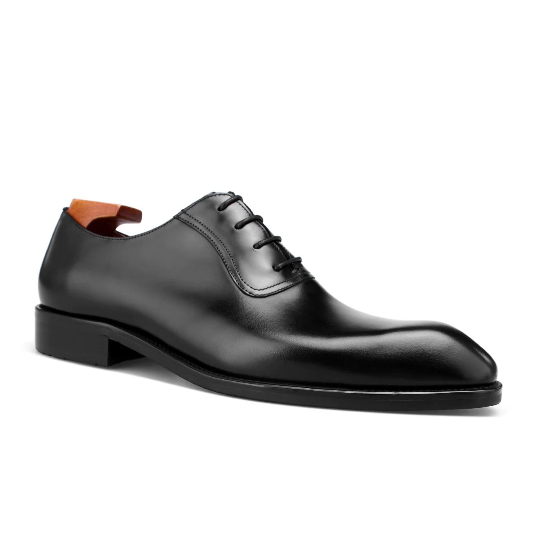 Oxford Black Dress Shoes for Men's Plain Toe Formal Shoes