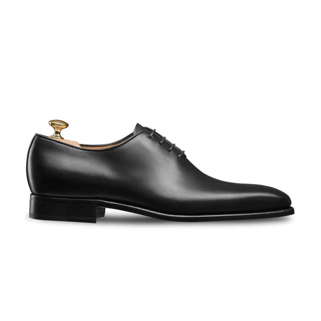 Oxford Black FloralTip Shoes for Men's Black Dress Shoes