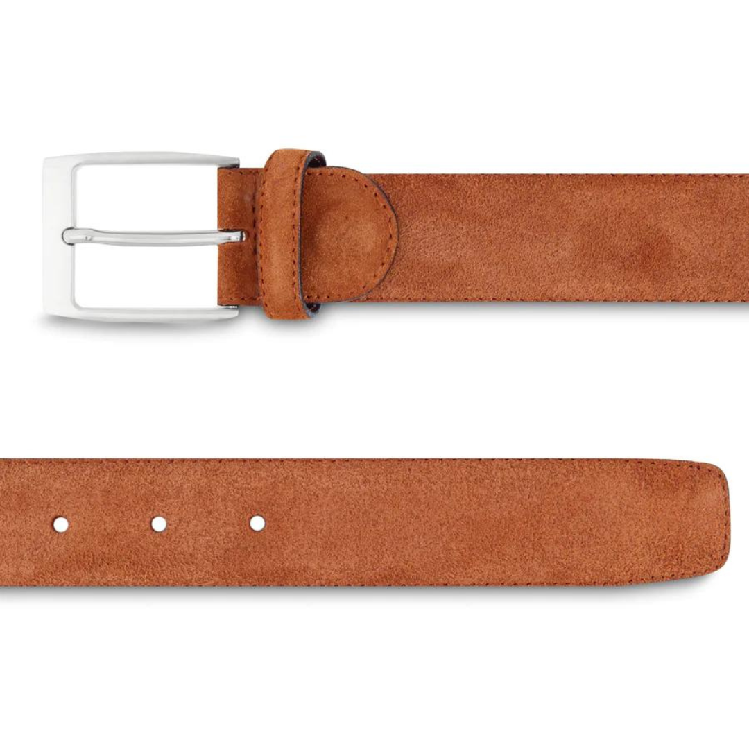 Tan Suede Leather Belt For Men's Leather Belt