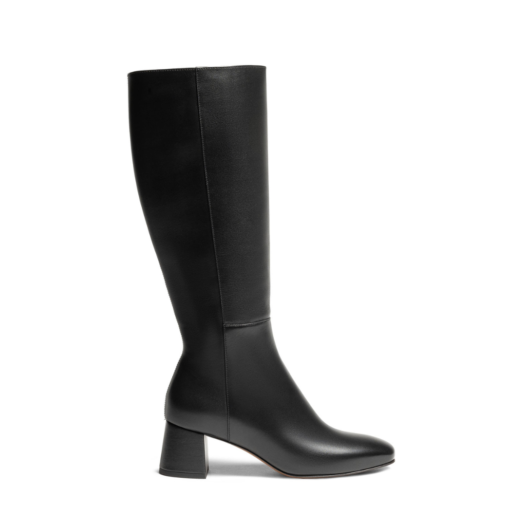 Black Knee High Boots for Women’s Leather High Ankle Boots